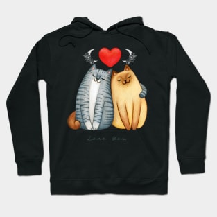 Couple cat love Hoodie